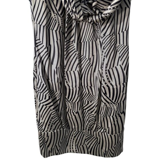 Ted Baker London Silk Black & White Abstract with Scarf Dress Size 0 EUC - Picture 2 of 8